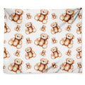 Cute Teddy Bear Pattern Print Tapestry