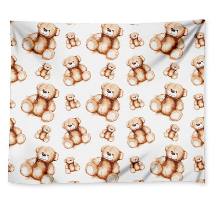 Cute Teddy Bear Pattern Print Tapestry