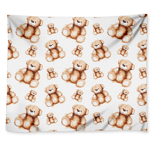 Cute Teddy Bear Pattern Print Tapestry