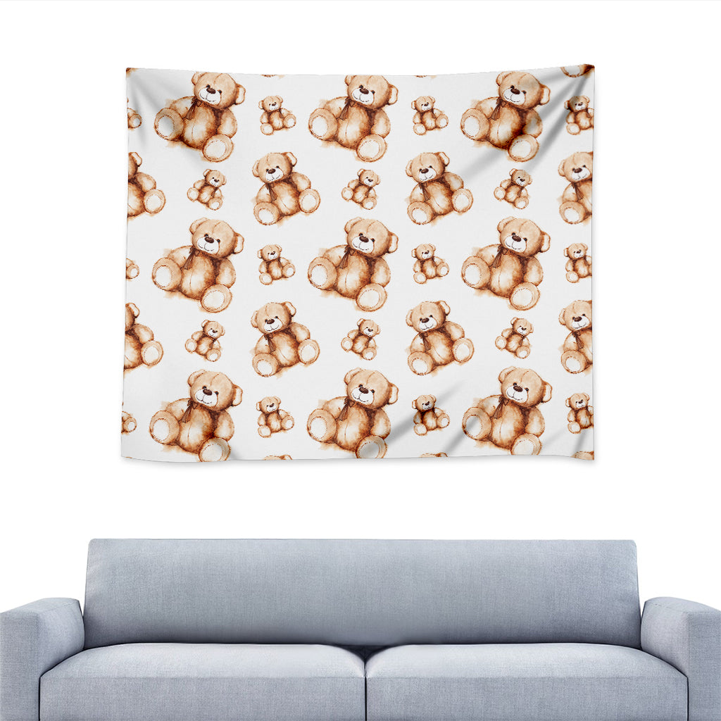 Cute Teddy Bear Pattern Print Tapestry