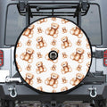 Cute Teddy Bear Pattern Print Tire Cover With Camera Hole