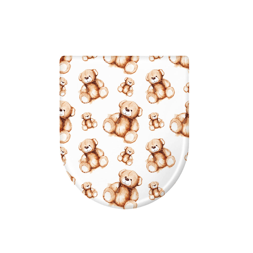Cute Teddy Bear Pattern Print Toilet Lid Cover