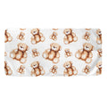 Cute Teddy Bear Pattern Print Towel