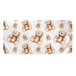 Cute Teddy Bear Pattern Print Towel