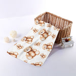 Cute Teddy Bear Pattern Print Towel