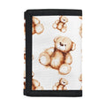 Cute Teddy Bear Pattern Print Trifold Wallet