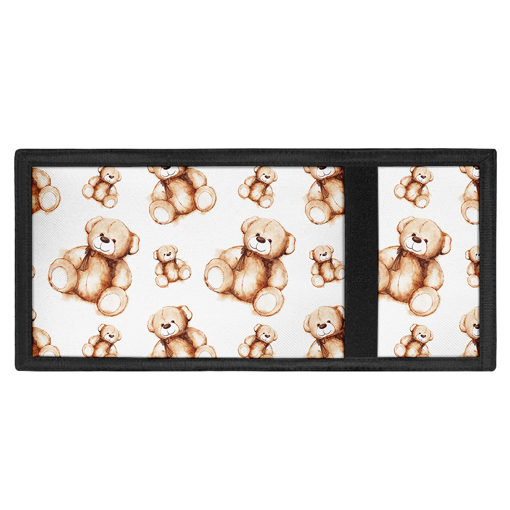 Cute Teddy Bear Pattern Print Trifold Wallet