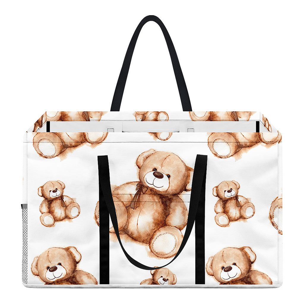 Cute Teddy Bear Pattern Print Utility Tote Bag