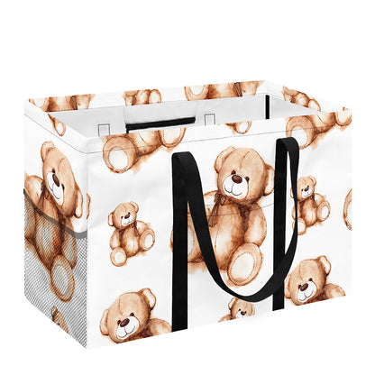 Cute Teddy Bear Pattern Print Utility Tote Bag