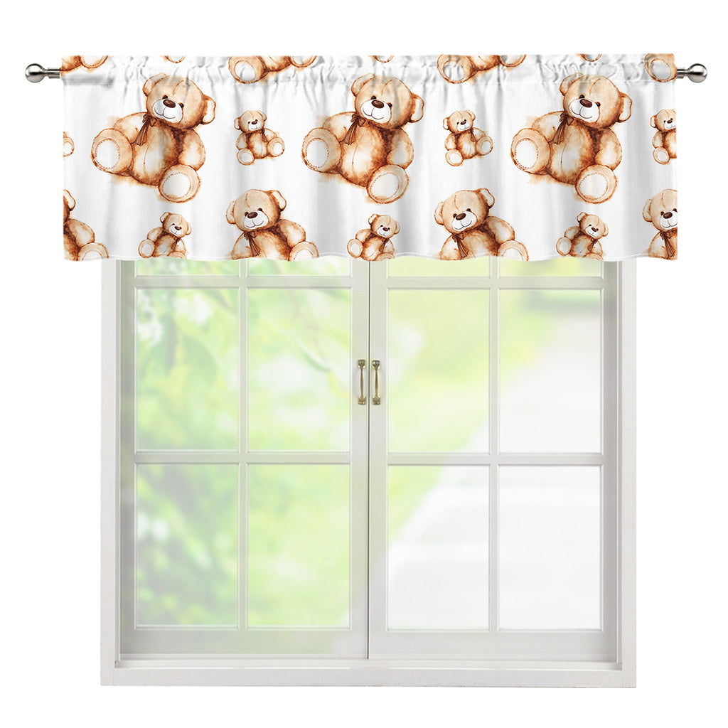Cute Teddy Bear Pattern Print Window Valance