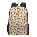 Cute Tiger Pattern Print 17 Inch Backpack