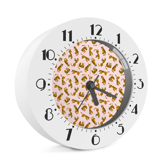 Cute Tiger Pattern Print Alarm Clock