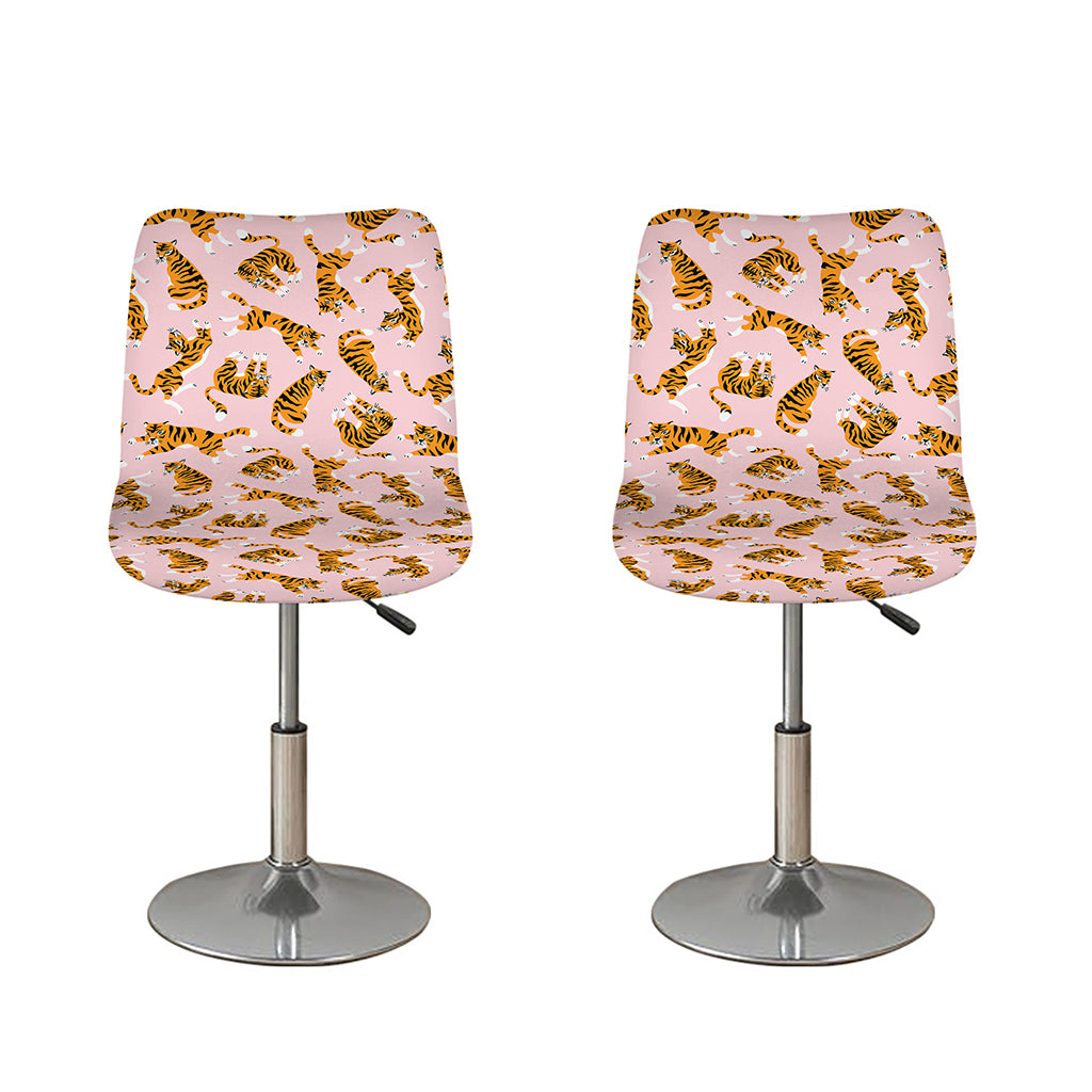 Cute Tiger Pattern Print Bar Stool Covers