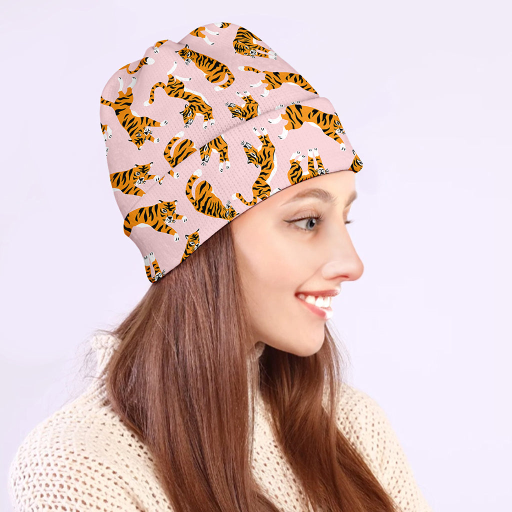 Cute Tiger Pattern Print Beanie