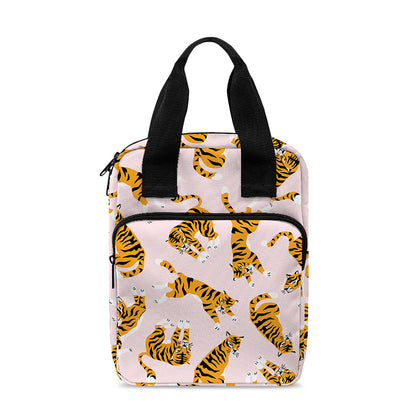 Cute Tiger Pattern Print Bible Tote Bag