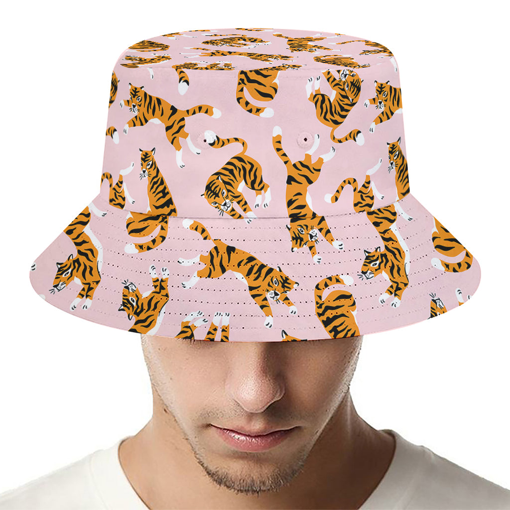Cute Tiger Pattern Print Bucket Hat
