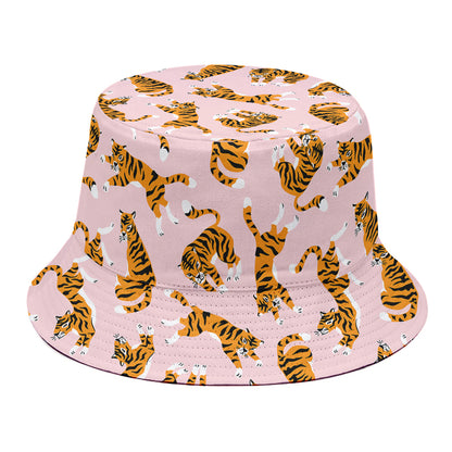 Cute Tiger Pattern Print Bucket Hat