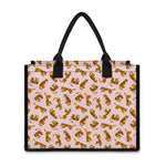 Cute Tiger Pattern Print Canvas Tote Bag
