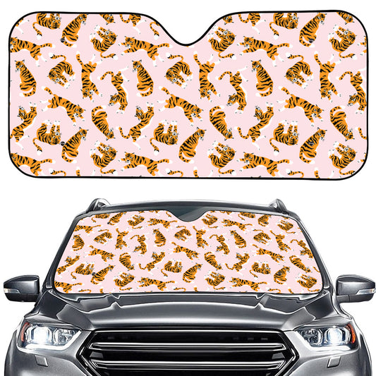 Cute Tiger Pattern Print Car Windshield Sun Shade