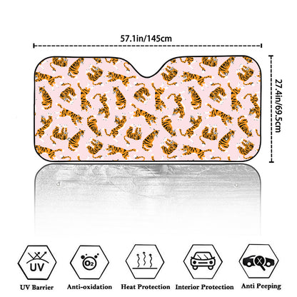 Cute Tiger Pattern Print Car Windshield Sun Shade