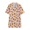 Cute Tiger Pattern Print Cotton Hawaiian Shirt