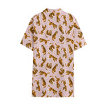 Cute Tiger Pattern Print Cotton Hawaiian Shirt