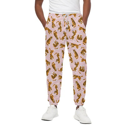 Cute Tiger Pattern Print Cotton Pants
