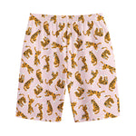 Cute Tiger Pattern Print Cotton Shorts