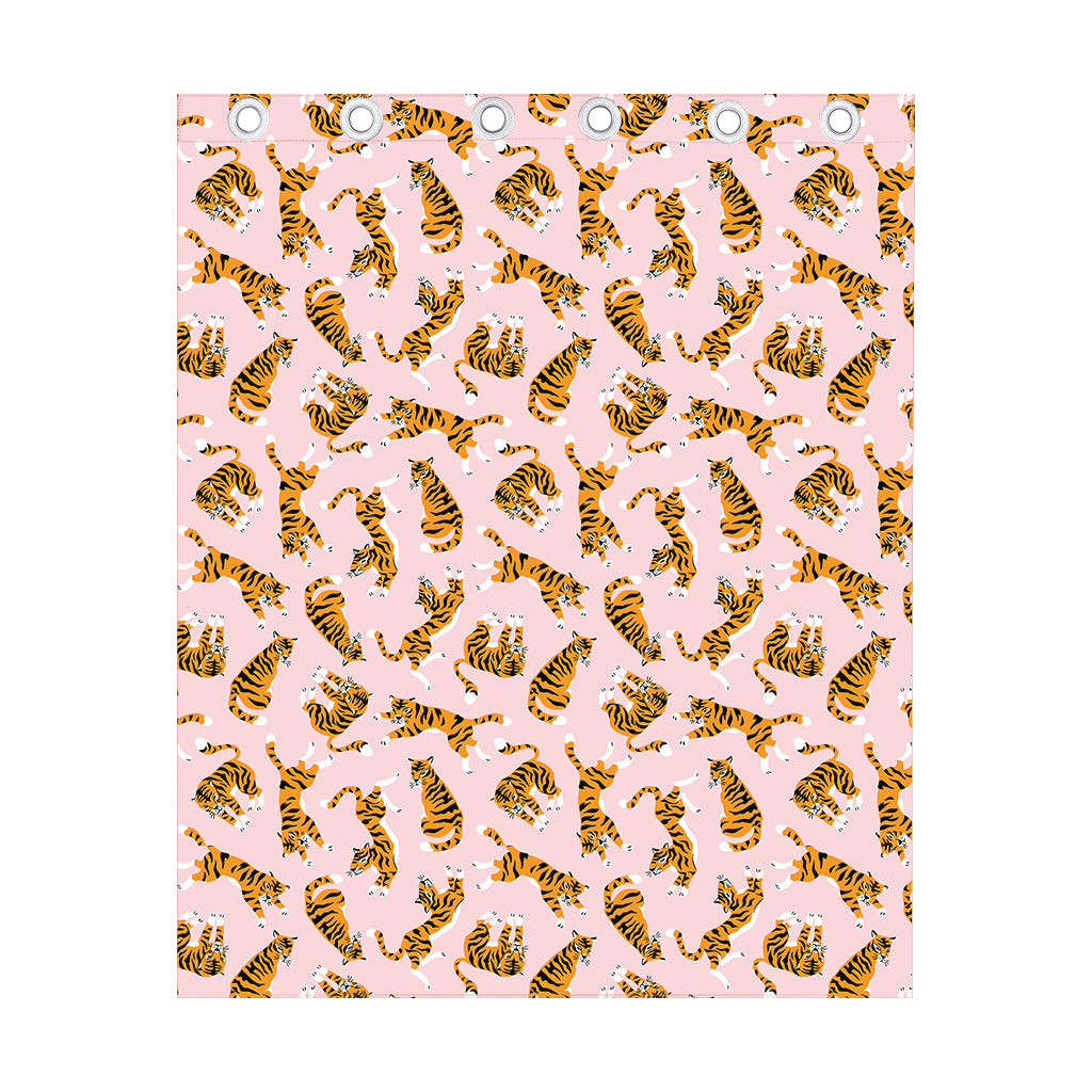 Cute Tiger Pattern Print Curtain