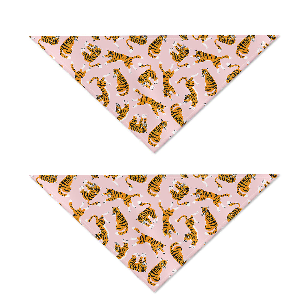 Cute Tiger Pattern Print Dog Bandana