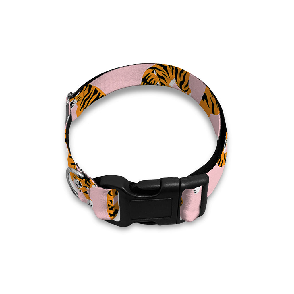 Cute Tiger Pattern Print Dog Collar