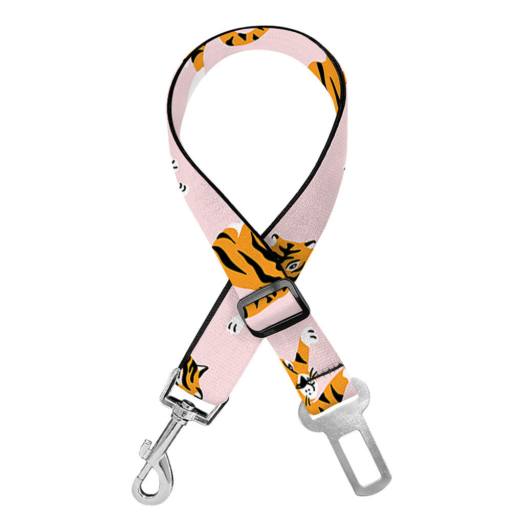 Cute Tiger Pattern Print Dog Seat Belt