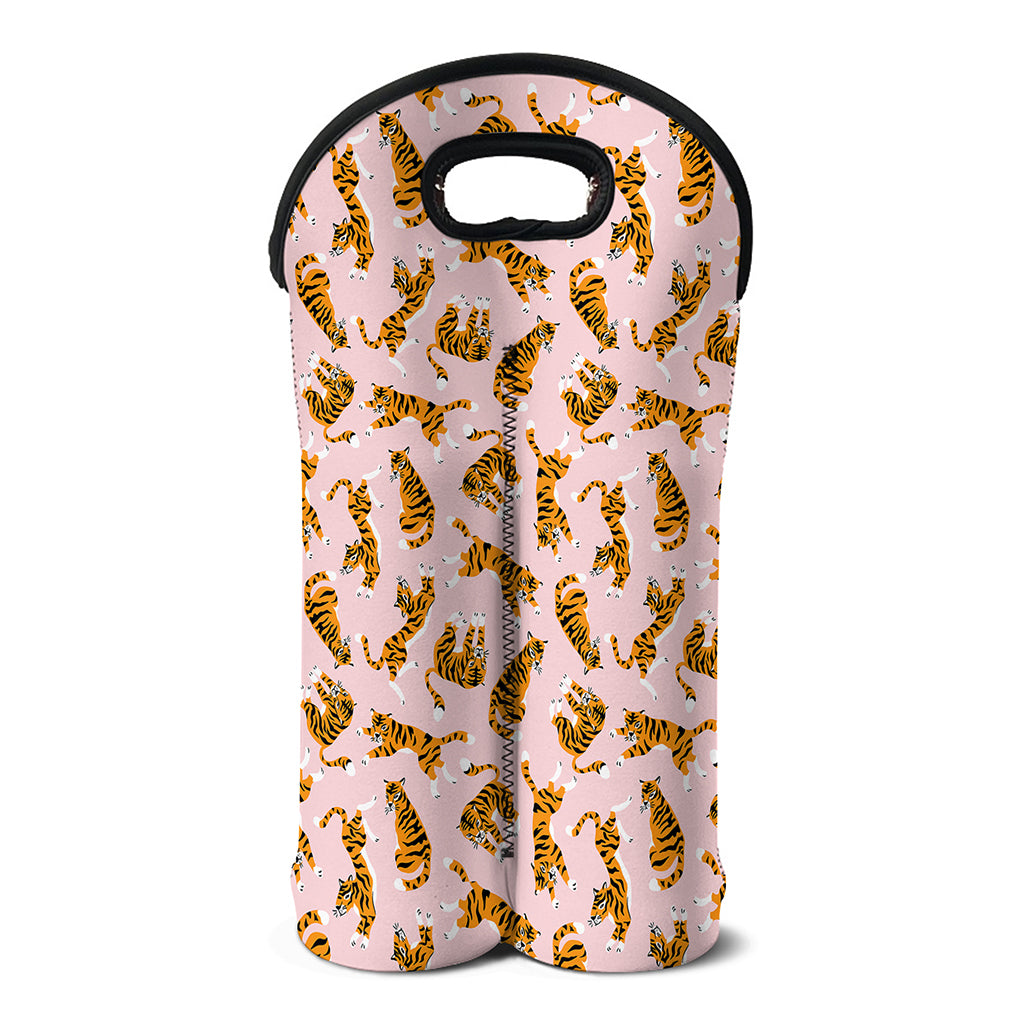 Cute Tiger Pattern Print Double Neoprene Wine Tote