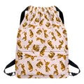 Cute Tiger Pattern Print Drawstring Backpack
