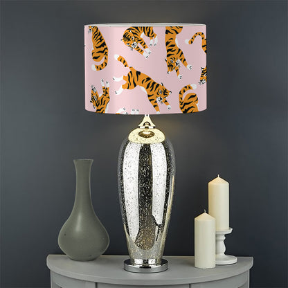 Cute Tiger Pattern Print Drum Lamp Shade