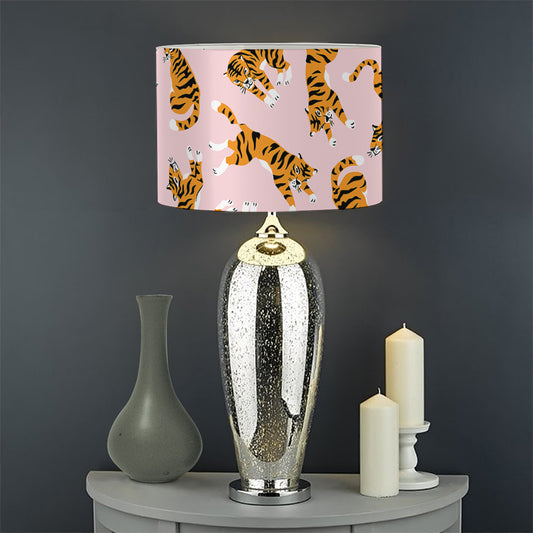 Cute Tiger Pattern Print Drum Lamp Shade