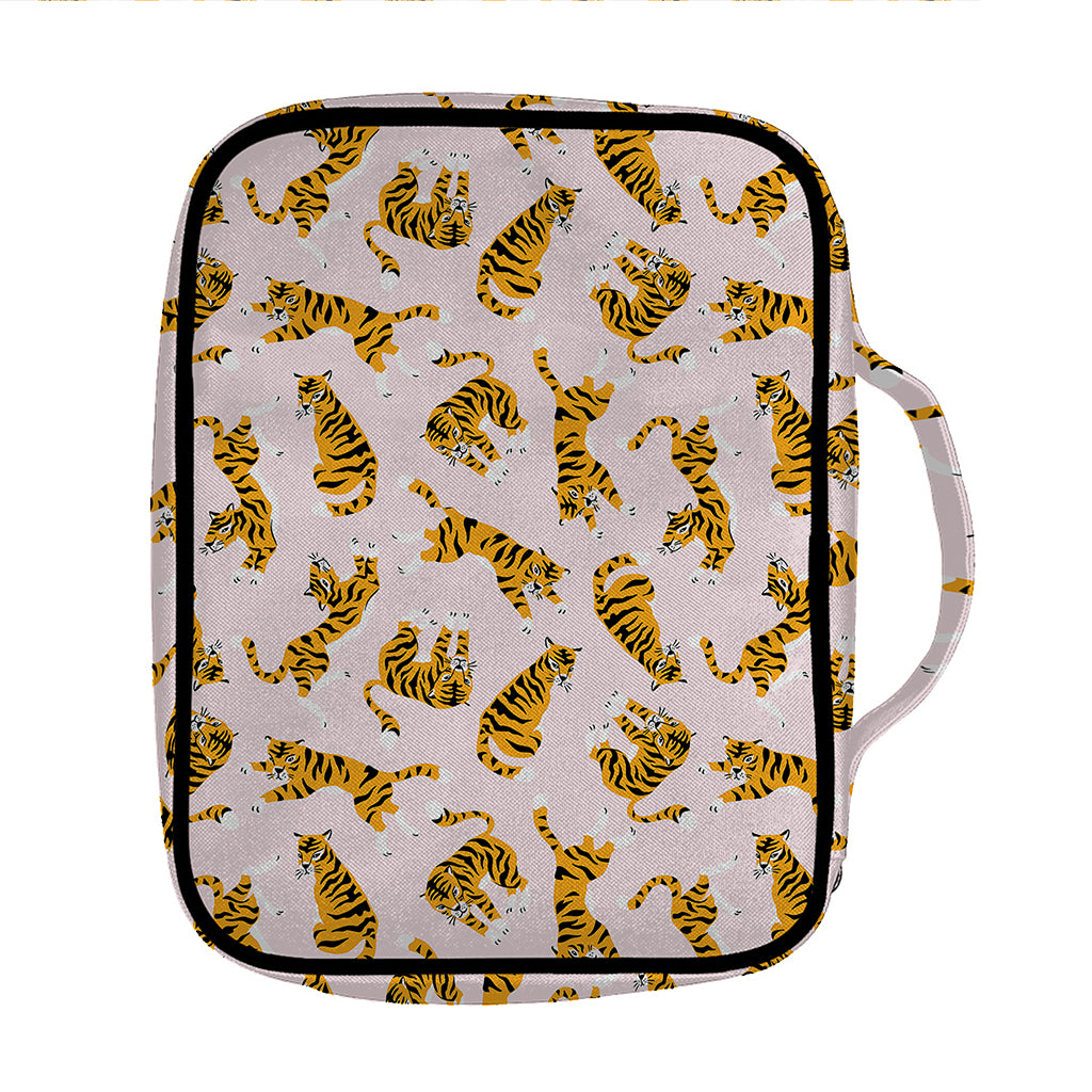 Cute Tiger Pattern Print Front Pocket Bible Bag