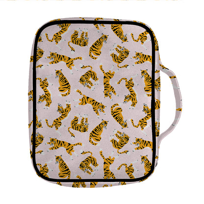 Cute Tiger Pattern Print Front Pocket Bible Bag