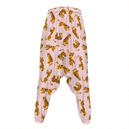 Cute Tiger Pattern Print Hammer Pants