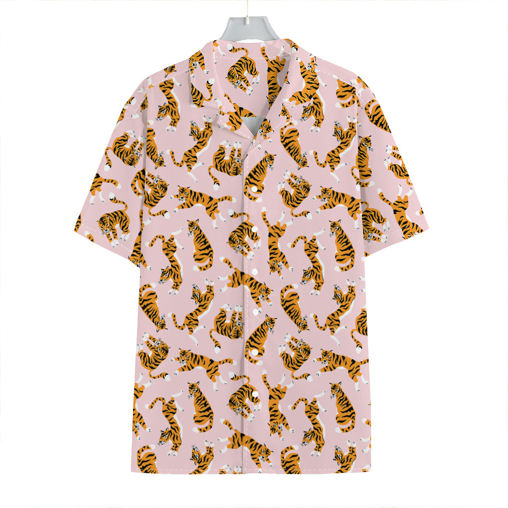 Cute Tiger Pattern Print Hawaiian Shirt