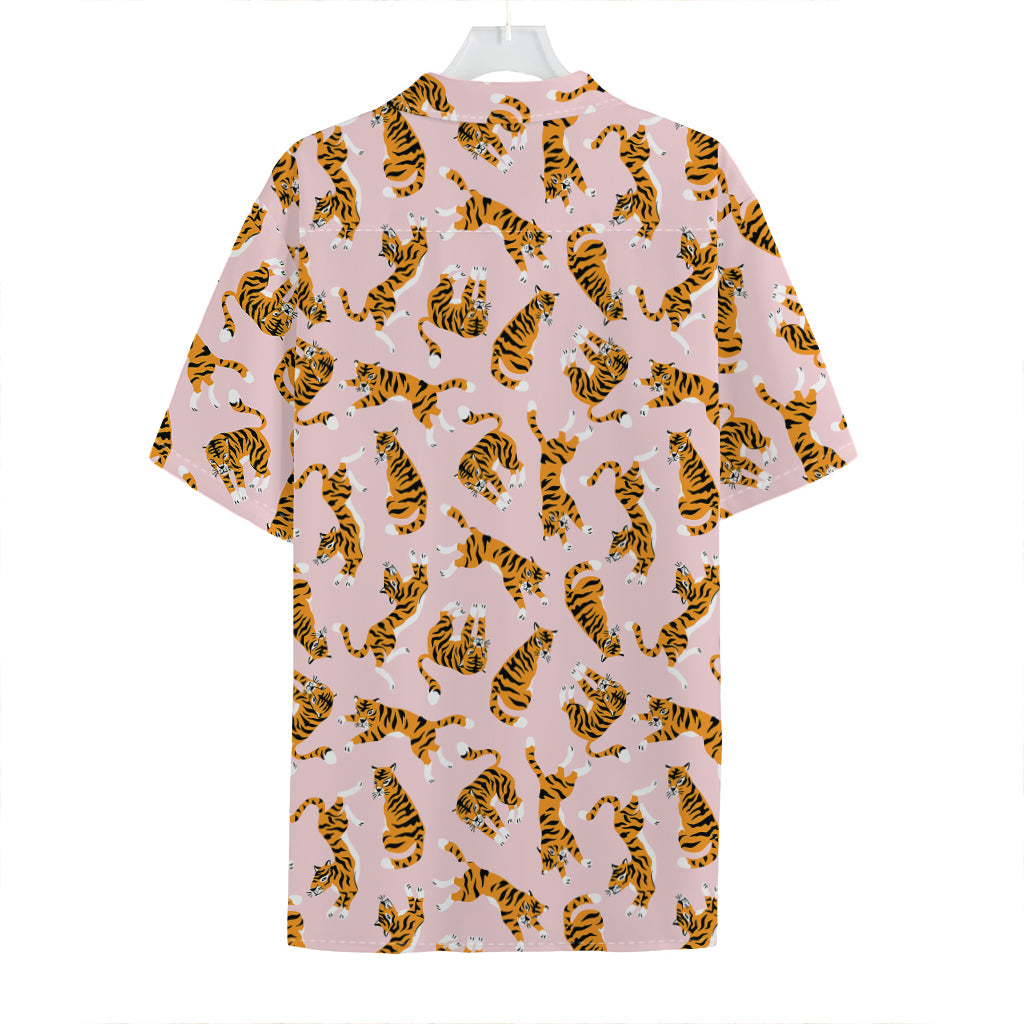 Cute Tiger Pattern Print Hawaiian Shirt