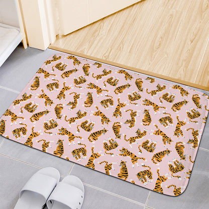 Cute Tiger Pattern Print Indoor Door Mat