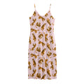 Cute Tiger Pattern Print Jersey Midi Cami Dress