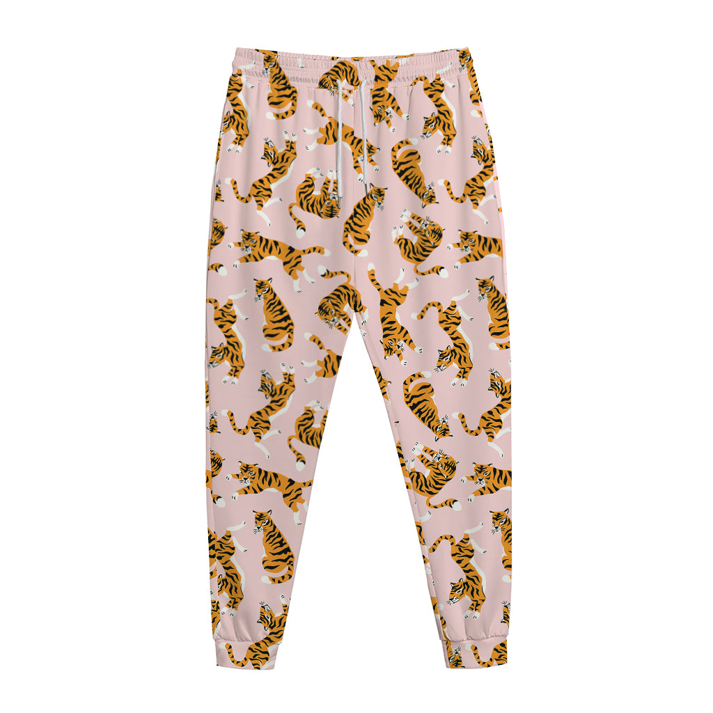 Cute Tiger Pattern Print Jogger Pants