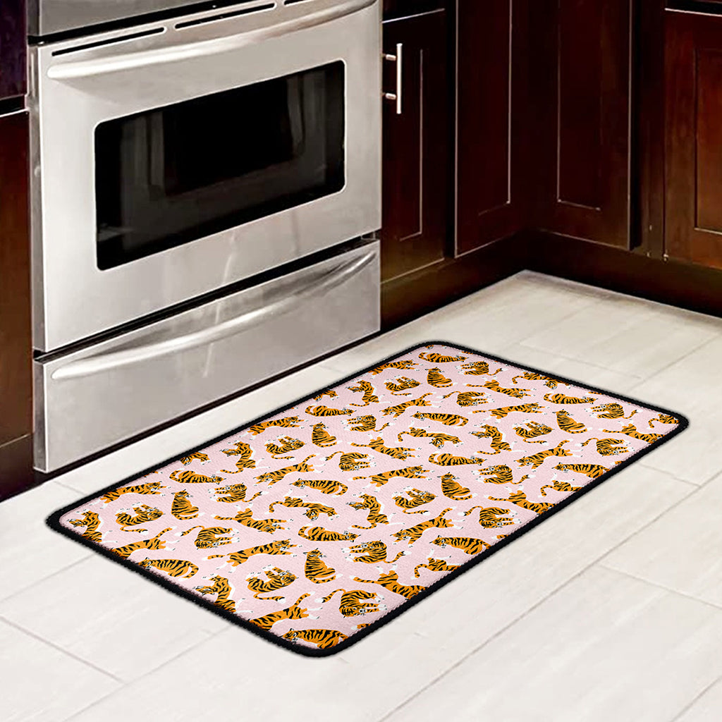 Cute Tiger Pattern Print Kitchen Mat