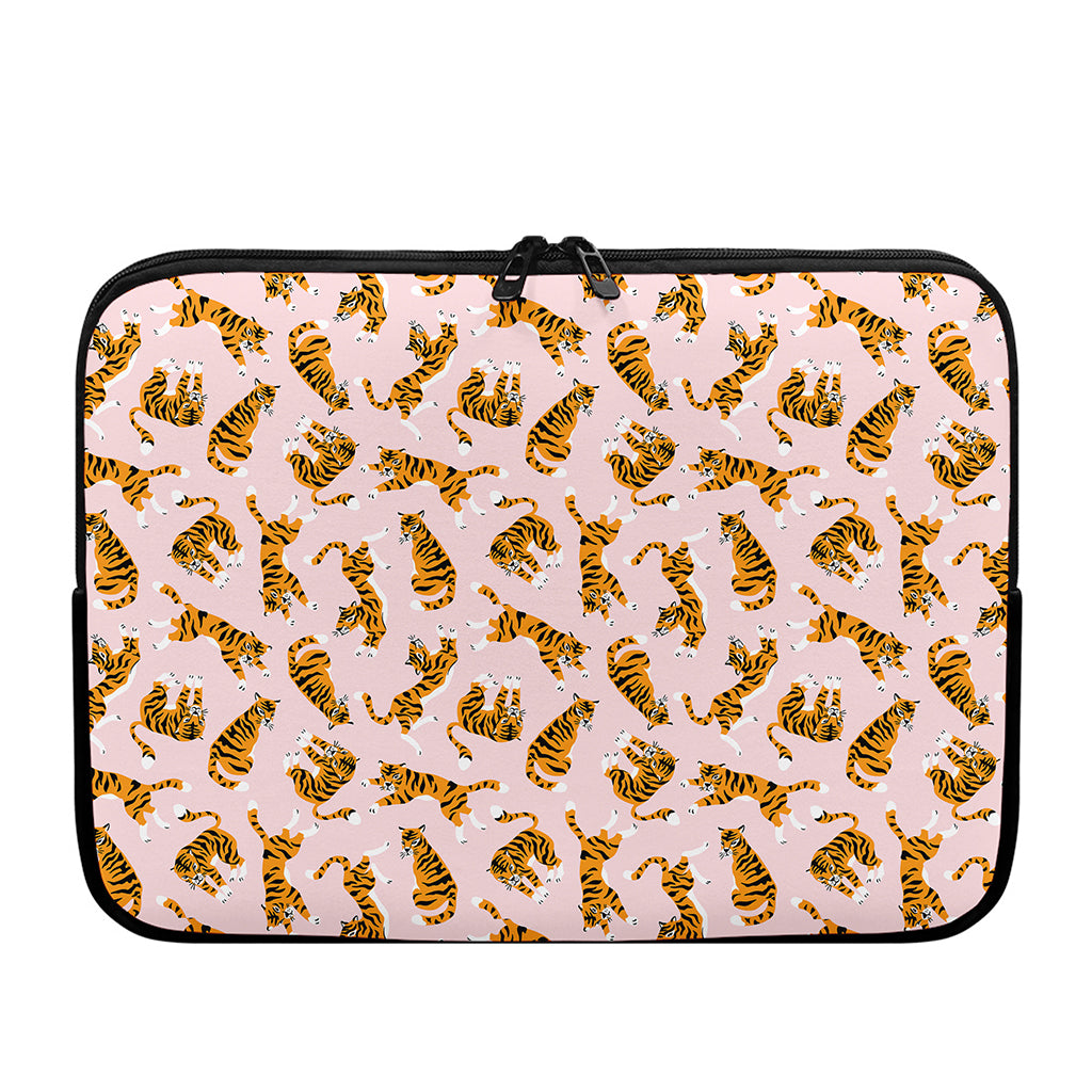 Cute Tiger Pattern Print Laptop Sleeve