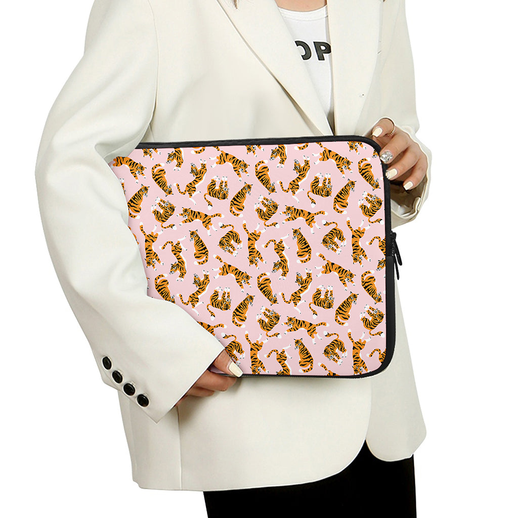 Cute Tiger Pattern Print Laptop Sleeve
