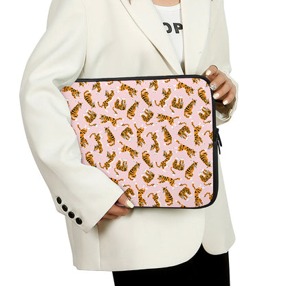 Cute Tiger Pattern Print Laptop Sleeve