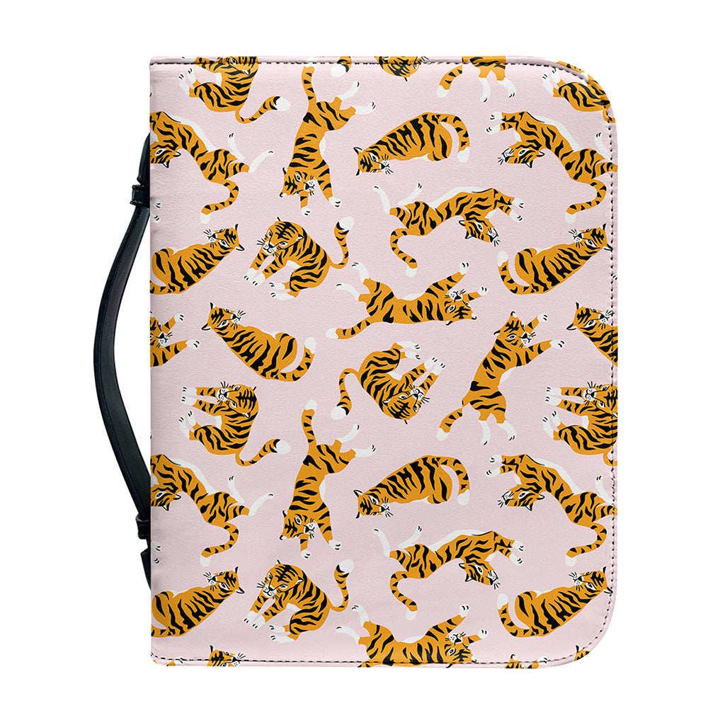 Cute Tiger Pattern Print Leather Bible Cover