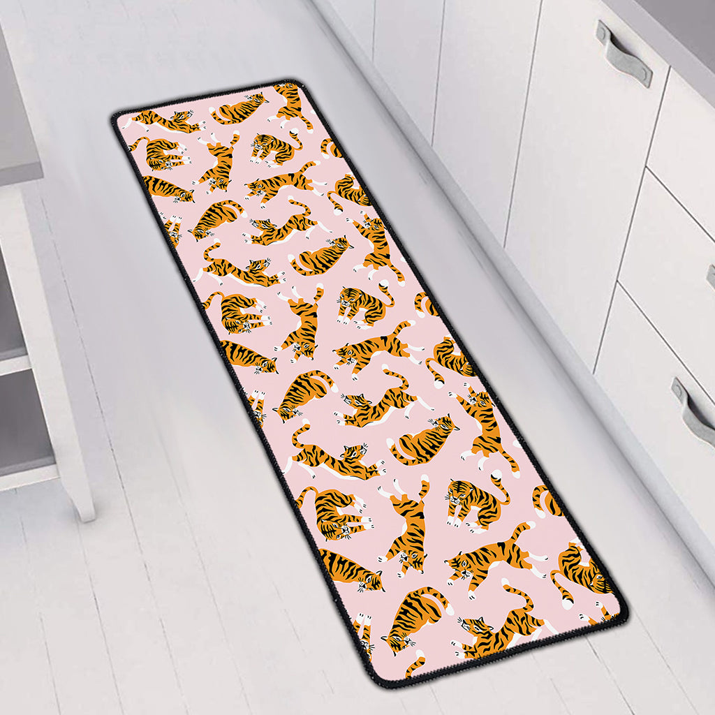 Cute Tiger Pattern Print Long Kitchen Mat